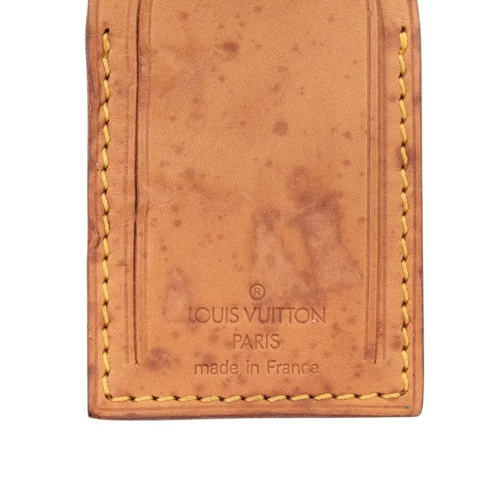 Authentic Louis Vuitton Vachetta Leather Luggage Name Tag 20